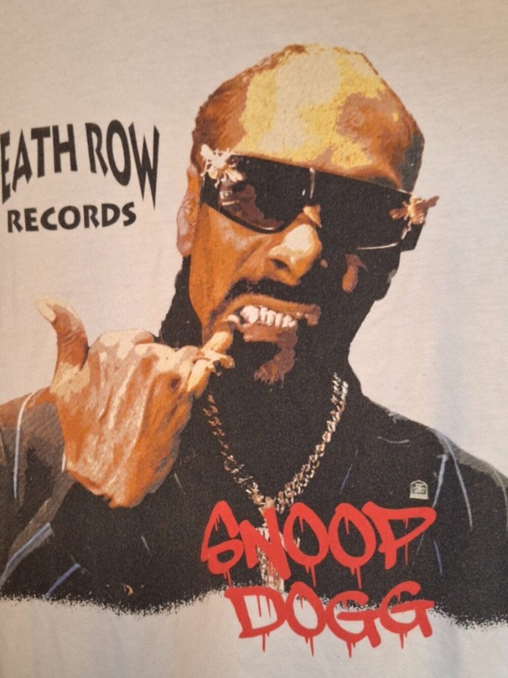 Death Row Records  Snoop Dogg Graphic Tshirt Men's Large Rap L.A Style